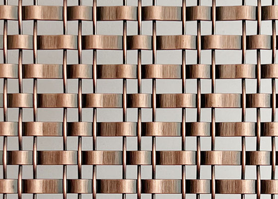 304 Stainless Steel Antique Copper Decorative Woven Wire Mesh For Indoor Partition