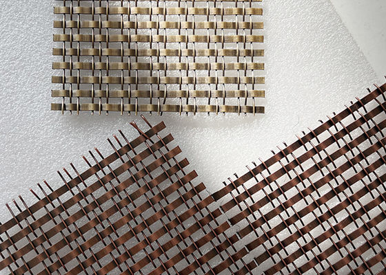 304 Stainless Steel Antique Copper Decorative Woven Wire Mesh For Indoor Partition