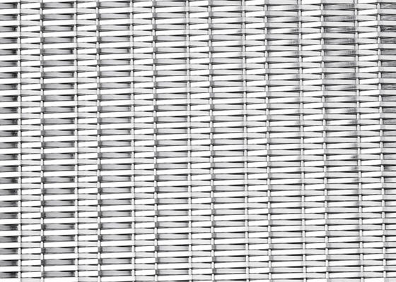 Stainless Steel Rigid Woven Wire Mesh Panels 4.8mm For Elevator Cladding