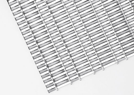 Stainless Steel Rigid Woven Wire Mesh Panels 4.8mm For Elevator Cladding