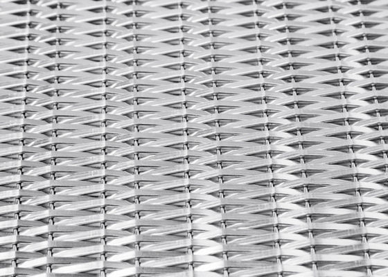 Stainless Steel Rigid Woven Wire Mesh Panels 4.8mm For Elevator Cladding