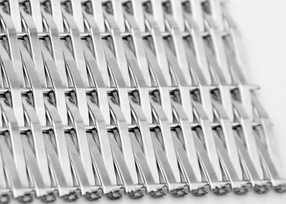 Interior Wall Cladding Architectural Woven Metal Mesh 3.6mm ISO9000 Certified