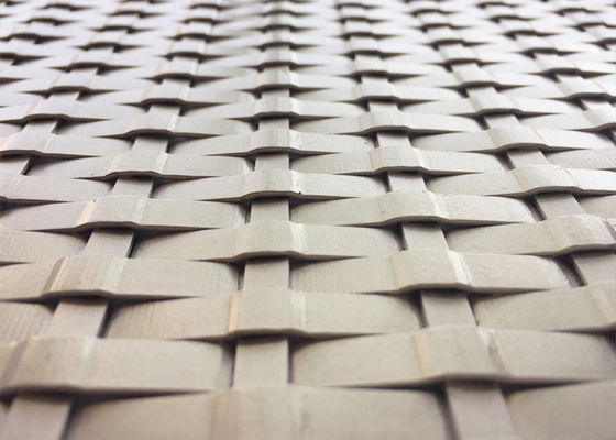 Aluminum Flat Woven Wire Mesh Panels 3.0m  For Ceiling Fireproof