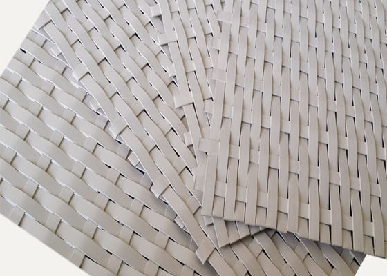 Aluminum Flat Woven Wire Mesh Panels 3.0m  For Ceiling Fireproof
