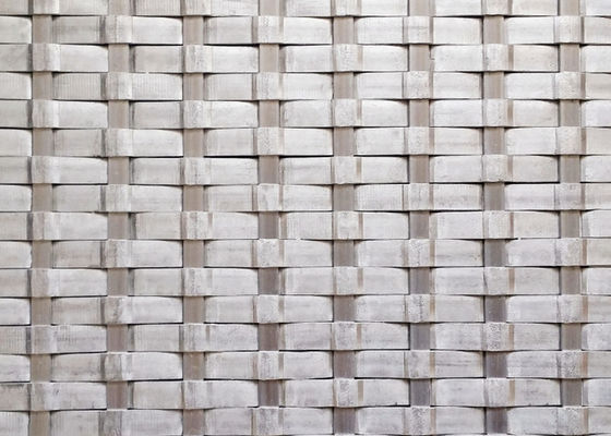 Aluminum Flat Woven Wire Mesh Panels 3.0m  For Ceiling Fireproof