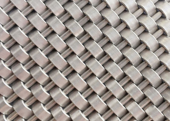 316SS Decorative Elevator Woven Steel Mesh Panels 6m Max Length