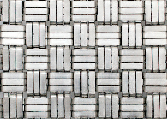 304SS 1.8mm Decorative Woven Steel Mesh Panels For Elevator Cab