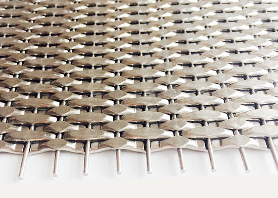 SS304 SS316 Cladding Metal Mesh 3.5mm Thickness Decorative Woven Mesh