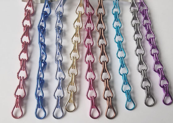 ISO9000 Decorative 2.0mm Chain Link Door Fly Curtain Erosion Resistant