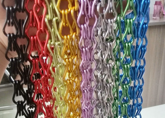2.0mm Metal Double Hook Chain Link Door Screen Wear Resistance
