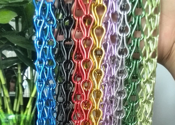 Brown 1.5mm Light Weight Aluminium Fly Screen Chains Decorative Assorted Colors
