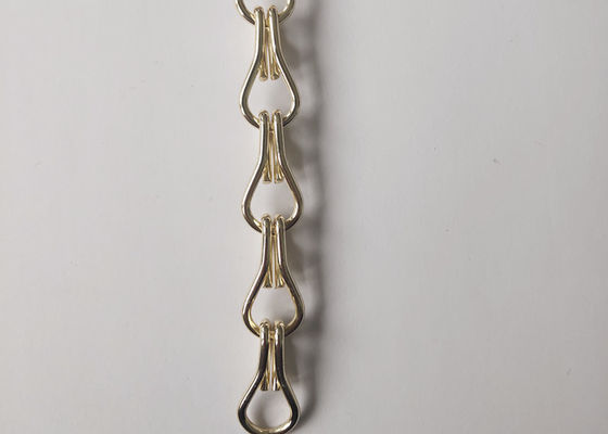 Architectural Anodized 1.5mm Metal Chain Link Door Curtain Antirust