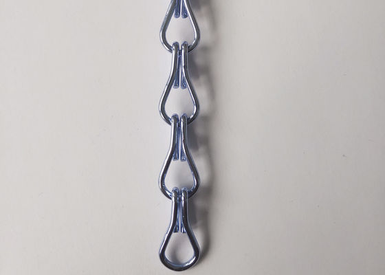 Recyclable Aluminum Anodized Chain Link Curtains Fly Screens Wear Resisting