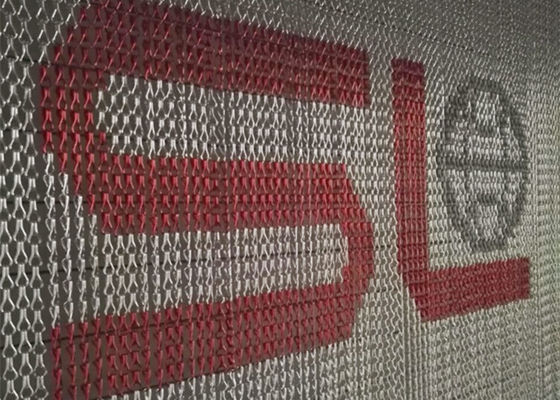 Recyclable Aluminum Anodized Chain Link Curtains Fly Screens Wear Resisting