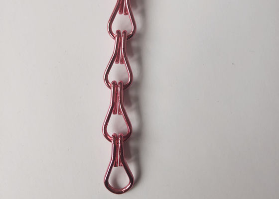 Red Color Double Hook Anodised  Aluminium Chain Fly Screen 0.035KGS/M