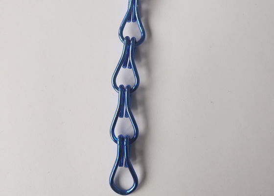 2.0mm Blue Anodized Aluminum Chain Door Fly Screen Double Hook