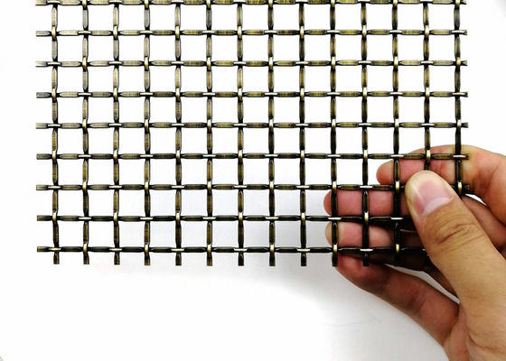 Antirust 4mm Antique Brass Decorative Wire Grill For Cabinets