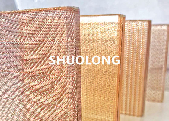 High Temperature Resistant Laminated Glass Wire Mesh Customized Size