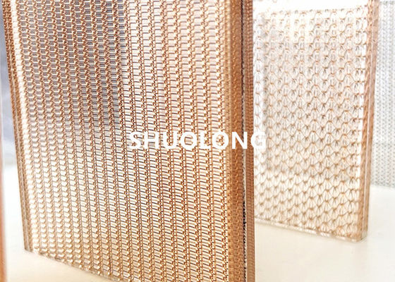 Fine Bronze Decorative Architectural Mesh For Laminated Glass