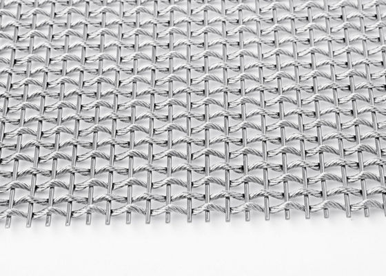 Plain Weave Architectural Flexible Metal Mesh Fabric SS304 For Column Covers