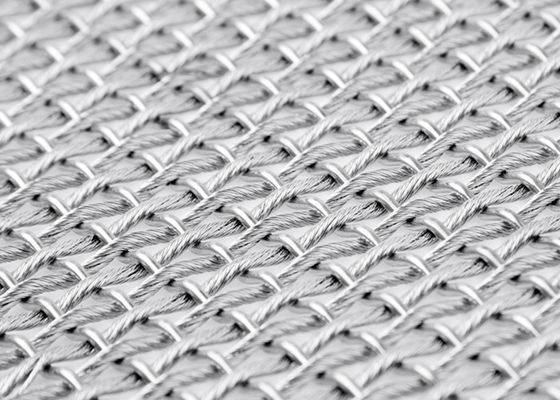 SS316L Flexible Architectural Metal Mesh Fabric For Sun Protection Facades