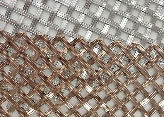 Painting 30m X 0.5m Stainless Steel Architectural Mesh Wooden Box / Carton Packing
