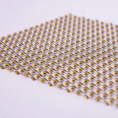 Gold Color Corrosion Resistance Decorative Metal Mesh Anodizing Surface Treatment