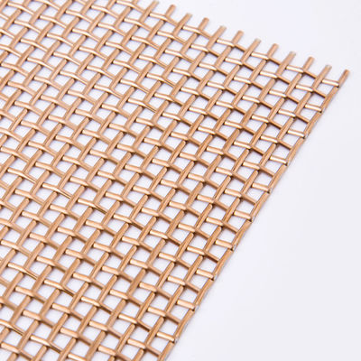 Aluminum Plain Weave Decorative Copper Mesh Durable In Space Dividers