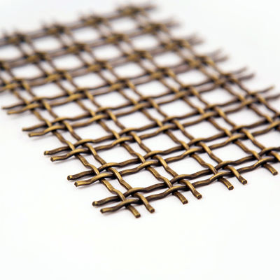 Twill Weave Ornamental Woven Wire Grilles Polished Surface 1m-2m Width