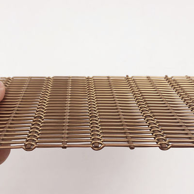 High Strength Woven Brass Wire Mesh Panels Zinc Plating