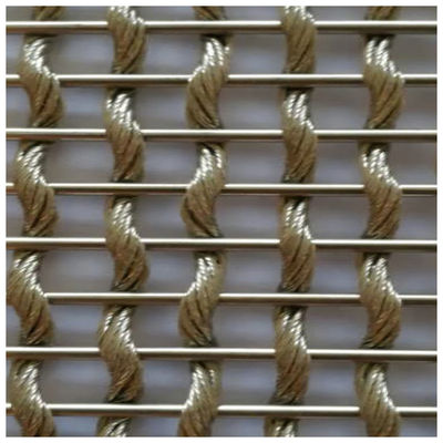 Anodizing Twill Weave Woven Mesh Panels Fire Resistance