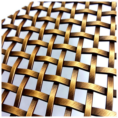 Anodizing Twill Weave Woven Mesh Panels Fire Resistance