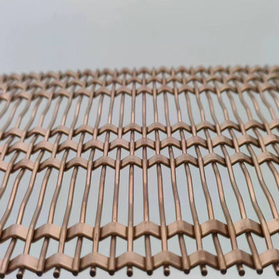 Brass Color Steel Wire Decorative Wire Mesh Screen Pvc Coated