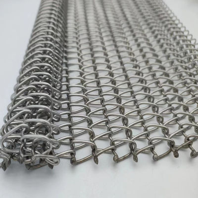 Interlocked Spiral Wire Mesh Size 2mm-20mm Customized Color Stainless Steel