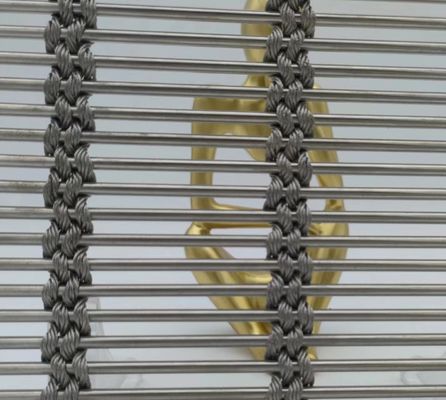 Room Divider Solution Flexible Metal Mesh Fabric PVD For Covering Wall