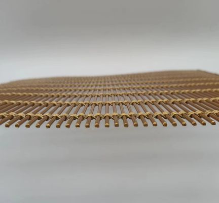 Decorative Woven Wire Flexible Metal Mesh Fabric Powder Coating For Curtains