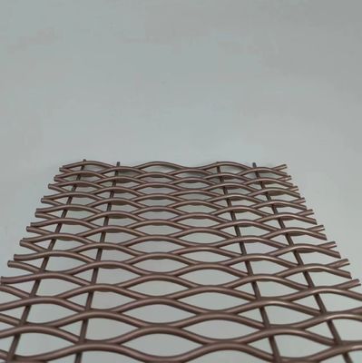 Rose Gold Steel Weave Architectural Woven Wire Mesh With Painting For Railing