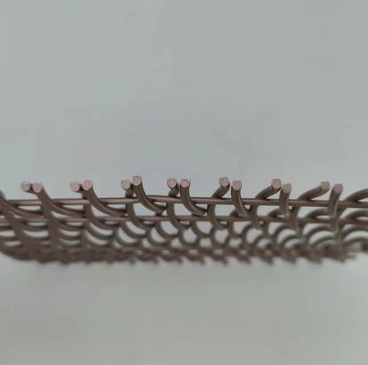 Rose Gold Steel Weave Architectural Woven Wire Mesh With Painting For Railing