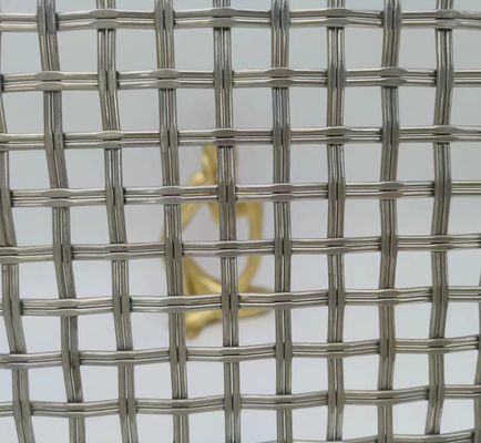 Silver 1.2mm Architectural Woven Wire Mesh Superior Security Fencing Solution