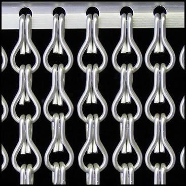 Customizable Aluminium Chain Fly Screen With Rails And Other Fittings
