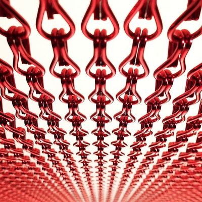 Decorative Metal 2.0mm Chain Link Fly Screen As Custom Ceiling