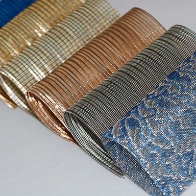 Light Weight High Flexibility Flexible Metal Mesh Fabric For Customized Fireproof Wallpaper