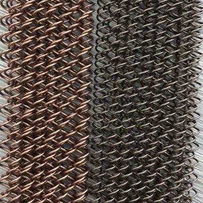 Customized Hole Size Silver Metal Coil Drapery For Architectural And Landscape Design