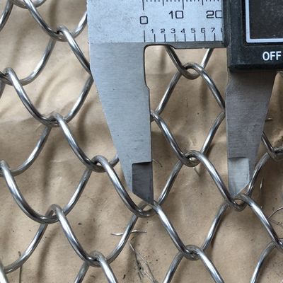 Decorative Interior Metal Coil Drapery Custom Wire Pitch 9mm 80% Open Area