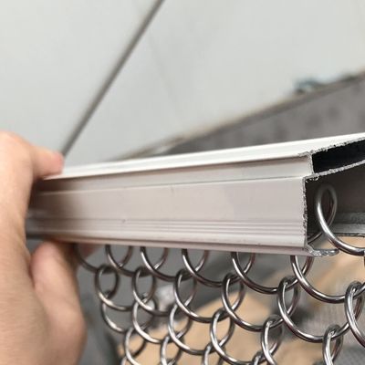 Decorative Interior Metal Coil Drapery Custom Wire Pitch 9mm 80% Open Area
