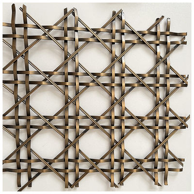 Elevate Interior Design Decorative Metal Grill Mesh Eco Friendly Twill Weave