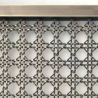 Square Hole Shape Decorative Wire Mesh Grilles Eco Friendly 30m