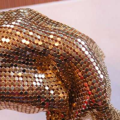 Decorative Cladding Metal Aluminum Sequins Oil Resistant Metal Mesh Garment