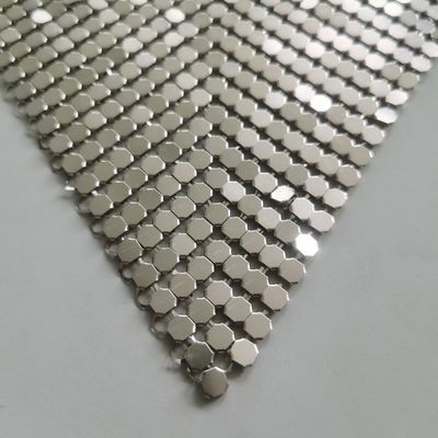 Silver Curtain Metal Mesh Fabric Metal Mesh Curtains For Interior Design