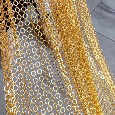 Stainless Steel Link And Ring ring mesh curtain Shielding For Industrial